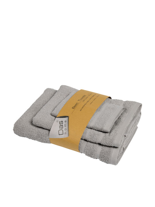 Das Home Best Best Grey 3-Piece Bath Towel Set ...