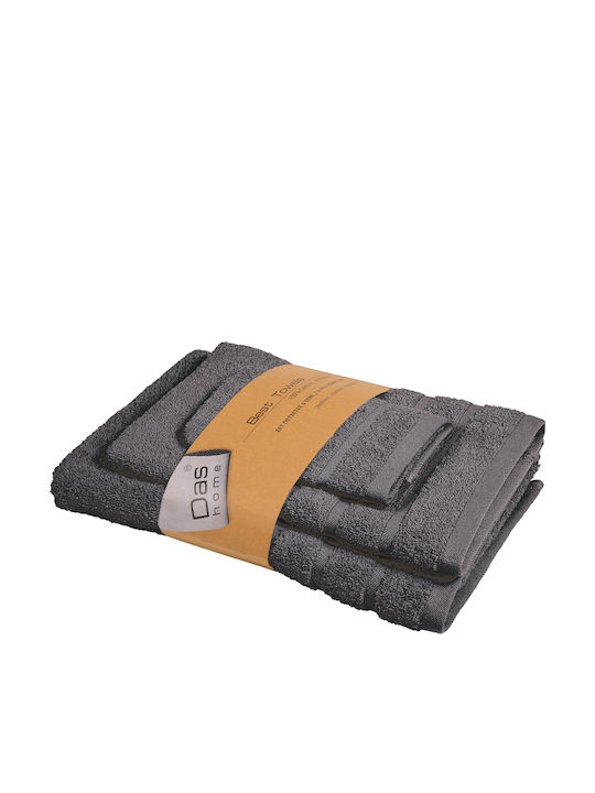 Das Home Best Best Dark Grey Bath Towel Set 3 p...