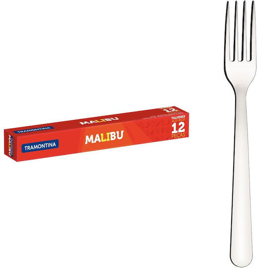 Tramontina Malibu Stainless Steel Table Fork Silver