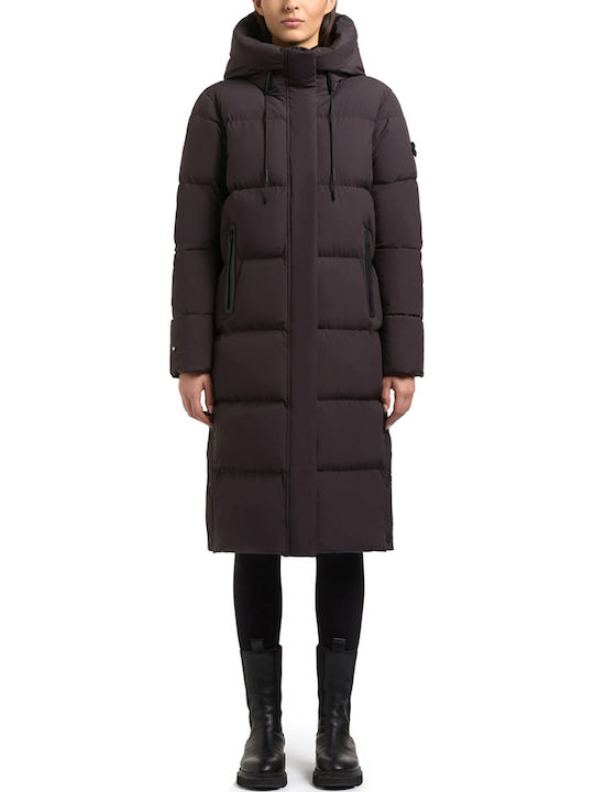 Khujo Matt Дамско Puffer Яке Ветроустойчиво за Зимата Лилаво Khujo Matt Дамско Puffer Яке Ветроустойчиво за Зимата Лилаво