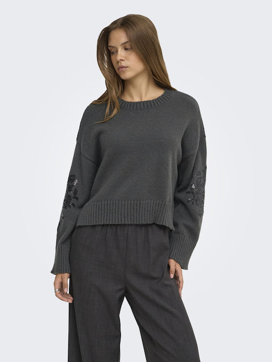 Only Μπλούζα Dark Grey Melange