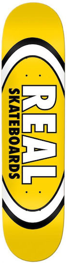 Real Oval 1" Yellow Shortboard Skateboard Board