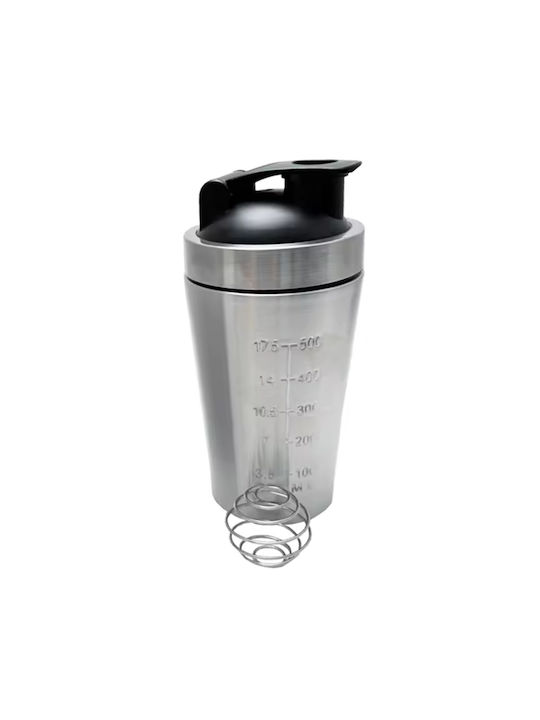 Level-S Proteinshaker 500 ml aus rostfreiem Stahl, silbern