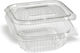 Plastic PET Container with Attached Lid 250cc 10 Pieces