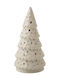 Illuminated Christmas Decorative Ceramic Tree 17.7 cm White