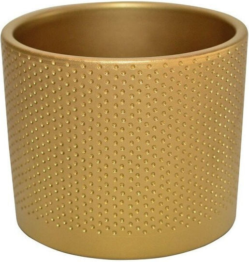 Lumarko Ceramic Flower Pot Gold 19x19 cm Lumarko Ceramic Flower Pot Gold 19x19 cm
