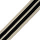 Gestricktes Zierband Creme 2 g Schwarz 4,1 cm pro Meter