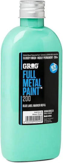 Grog Full Metal Paint Ανταλλακτικό Μελάνι για Μαρκαδόρο Sunray yellow 200ml