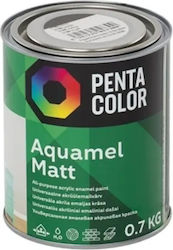 Pentacolor Акрилен Aquamel 0.7 л Черен Матов