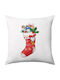 Xmas Boot Sofa Pillow 40x40cm Filling Included