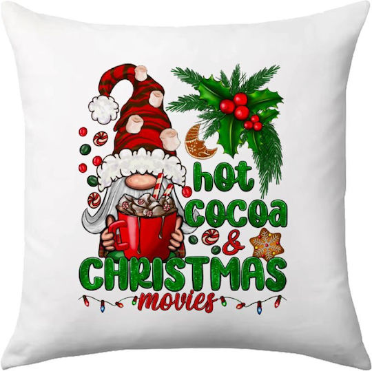 Hot Cocoa Christmas Movies Sofa Pillow 40x40cm Filling Included