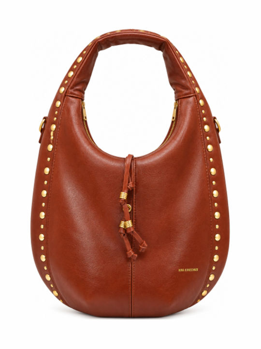 Morena Spain Damen-Hobo-Tasche Hellbraun WF-RS6...
