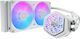 MasterLiquid 240 Atmos II VRM AIO CPU Liquid Cooling with 2 120mm Fans and ARGB Lighting White