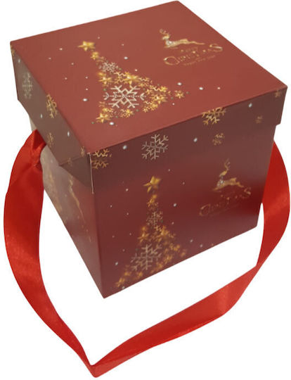 Xmasfest Christmas Reindeer Paper Gift Box 10x10x10cm