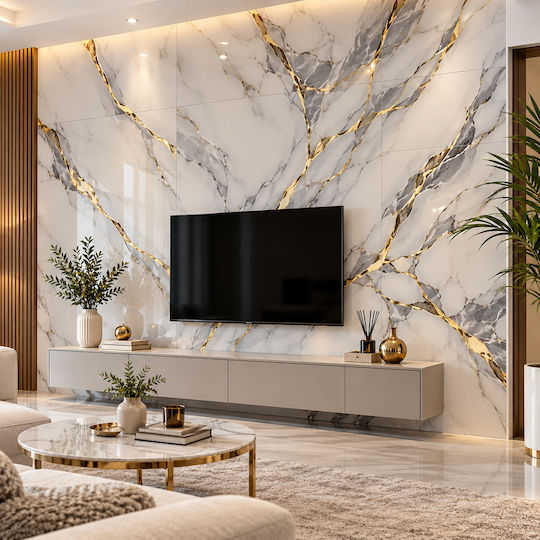 Αυτοκόλλητη Ταπετσαρία Τοίχου Λευκή 300x120cm