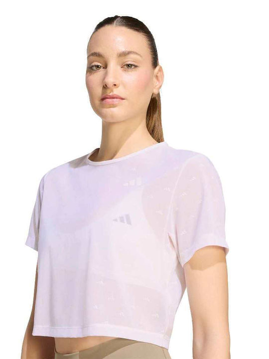 adidas Essentials Workout Women's T-shirt with Mesh Lilac