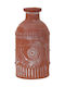 JK Home Decoration Decorative Ceramic Vase Orange 6xH12cm