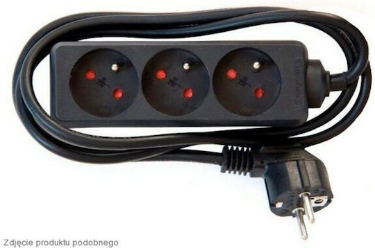 DPM Steckdosenleiste 3 Steckdosen mit 3m Kabel