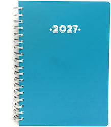 Υδρόγειος Ημερήσιο Planner A5 2027 Μπλε Σπιράλ ...