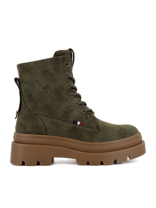 U.S. Polo Assn. Damen-Stiefeletten Khaki