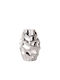 Marhome Decorative Vase Ceramic Asymmetrical Honeycomb Silver 19x19xH25.5cm