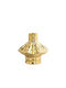 Marhome Decorative Ceramic Vase Spiral Abstract Gold 22.5x22.5xH22.5cm