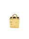 Marhome Decorative Ceramic Vase Bag with Indentations Gold 13x7.5xH18.7cm