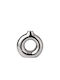 Marhome Decorative Ceramic Vase Circle With Hole Silver Φ20.5xH20.5cm