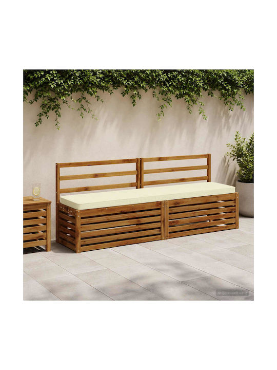 vidaXL Garden Bench Cushion Cream 2 pcs 40x200 cm