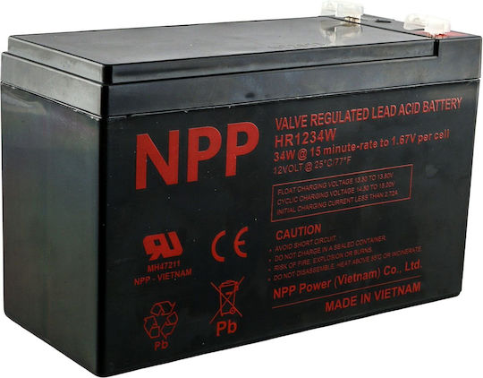 Npp Npp Батерия UPS с Капацитет 9Ah и Напрежение 12V