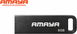Amaya 8GB USB 2.0 Μαύρο Amaya 8GB USB 2.0 Μαύρο