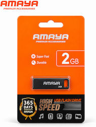 Amaya 2GB USB 2.0 Μαύρο Amaya 2GB USB 2.0 Μαύρο