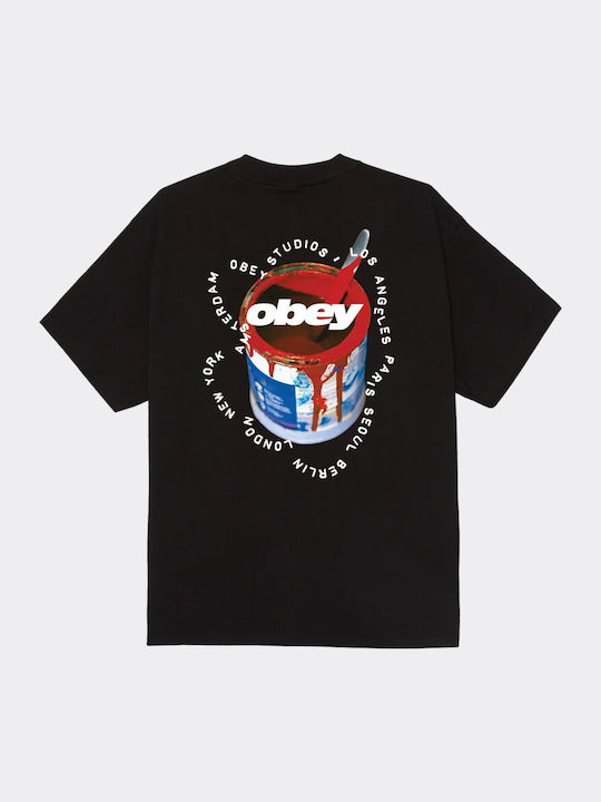 Obey Real Spill Classic T-Shirt Schwarz
