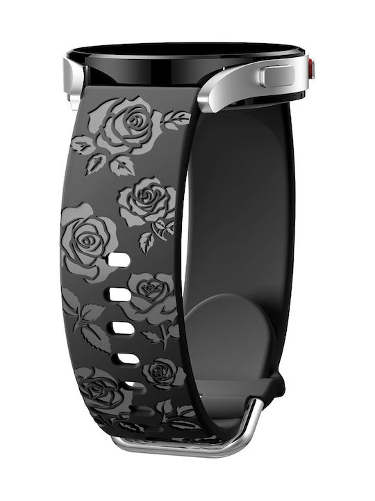 Concave Rose Silicone Strap Garmin Venu 2 Plus Black