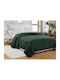 Popcorn Velour Double Blanket 220x240cm Green