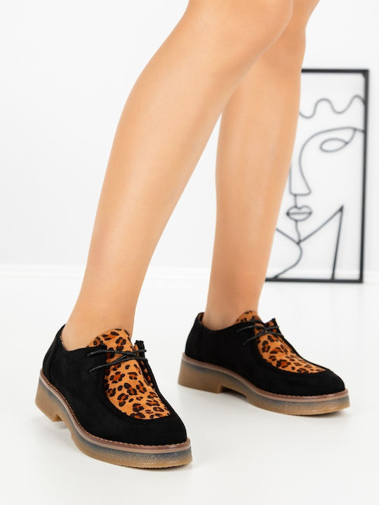 Pantofi Oxford pentru femei în culoare maro