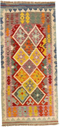 Kilim 87x185cm Χειροποίητο Πολύχρωμο
