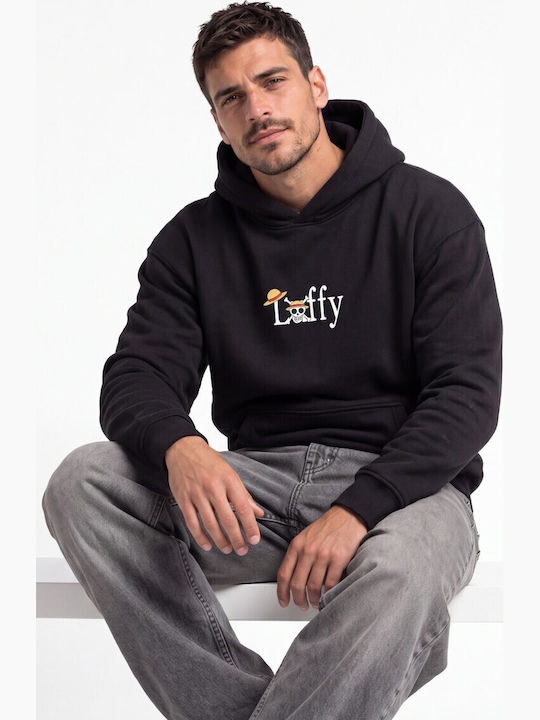 Luffy Hooded Sweatshirt Black