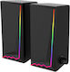 E-1064 Компютърни говорители 2.1 с RGB осветление и мощност 3 W, черни