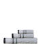Viopros Set of Bath Towels 3 pcs Gray Weight 500gr/m²