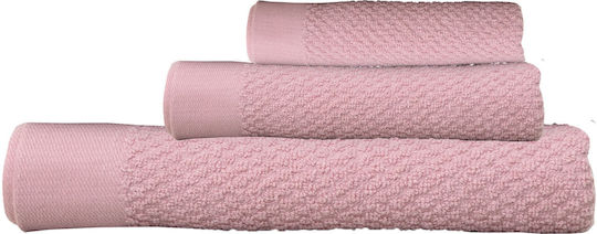 Viopros Bath Towel Set 3 pcs Dusty Pink Weight 500 gr/m²