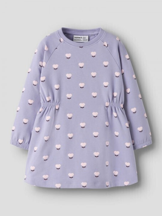 Name It Παιδικό Φόρεμα Μακρυμάνικο Lavender Icing