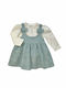 Girls' Sleeveless Velvet Dress Mint G454