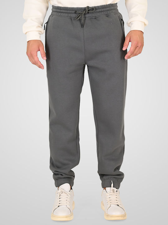 Rebase Cloudy-Grey Elastic Waist Sweatpants