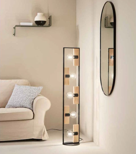Fan Europe Floor Lamp with Socket for E27 Bulb Black