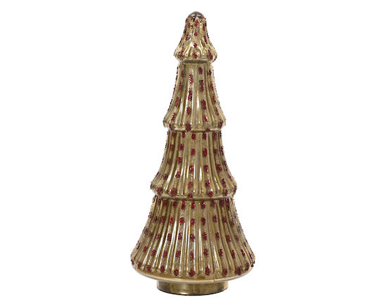 Christmas Decorative Glass Tree 38cm Gold