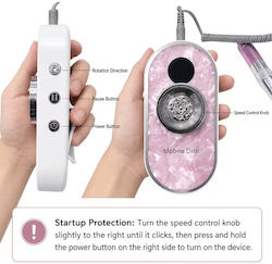 Pink Battery-Powered Nail Drill