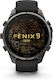 Garmin Fenix 9 Pro Titanium 47 mm Водоустойчив смарт часовник с пулсомер (Carbon Gray DLC с черна/сиво-бежова силиконова каишка)