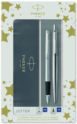 Parker Jotter White Stainless Steel Ct Fountain...