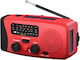 Joc A320 Retro Portable Solar Radio with USB Red